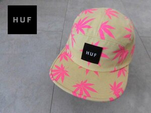 新品 HUF ハフ ヘンプ 総柄 ジェットキャップ/キャンプキャップ/キャップ/帽子/JET CAP/クリーム/メンズ/スケートボード