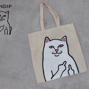 新品 RIPNDIP リップンディップ LORD NERMAL TOTE BAG キャンバス トートバッグ/肩掛けバッグ/鞄 カバン/ナチュラルの画像1