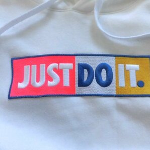 20SP NIKE ナイキ M JDI FLCBSTR プルオーバー フーディ S/JUST DO IT.ボックス刺繍 スウェット パーカー/白 ホワイト/メンズ/CJ4776-100の画像5