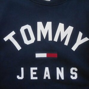 TOMMY JEANS トミージーンズ アーチロゴプリント スウェット トレーナー XL/クルーネック スウェットシャツ/紺/メンズ/トミーヒルフィガーの画像6