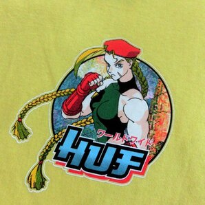 新品 21SP HUF ハフ × STREET FIGHTER II ストリートファイター2 コラボ Cammy S/S Tee キャミィ プリント 半袖Tシャツ M/イエロー/メンズの画像4