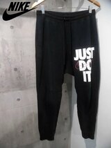 NIKE ナイキ HBR＋ジョガーパンツL/JUST DO ITプリント ナイロン切替 スウェットパンツ/黒 ブラック/メンズ/931904-010_画像2