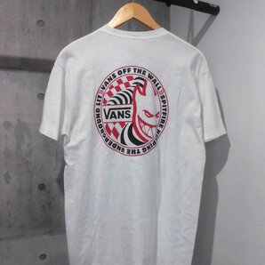 新品 VANS バンズ × SPIT FIRE スピットファイヤ コラボ 半袖 Tシャツ M/白 ホワイト/メンズ/SK8 スケートボード SPITFIRE スケボーの画像3