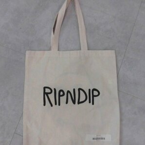 新品 RIPNDIP リップンディップ LORD NERMAL TOTE BAG キャンバス トートバッグ/肩掛けバッグ/鞄 カバン/ナチュラルの画像4