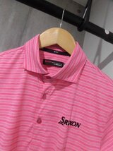 美品/SRIXON スリクソン by DESCENTE デサント/半袖シャツ/ポロシャツ/レディースM/ピンク/GOLF ゴルフ_画像4