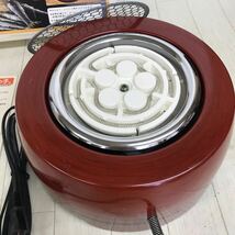 B1914 動作OK レトロ 電気コンロ 卓上コンロ 電熱器 あぶりっ子 うるし調 当時物 中古品 家電 動作確認済み 現状品_画像4