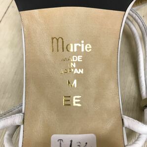 13527 美品 箱有 Marie femme マリー ファム レディース サンダル ホワイト系 Mサイズ（23.0〜23.5cm位）日本製 婦人靴の画像9