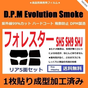 ◆１枚貼り成型加工済みフィルム◆ フォレスター　SH5 SHJ SH9　【EVOスモーク】 D.P.M Evolution Smoke ドライ成型