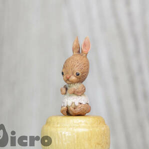 ★Micro★「Rabbit」高さ2.2ｃｍ・ハンドメイド・アンティーク風・うさぎ・人形・ドールハウスなどに★の画像9