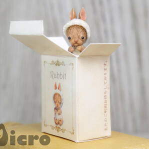 ★Micro★「Rabbit」高さ2.2ｃｍ・ハンドメイド・アンティーク風・うさぎ・人形・ドールハウスなどに★の画像10