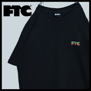《FTC /エフティーシー》レインボーロゴ　バックプリント　Tシャツ　半袖　黒