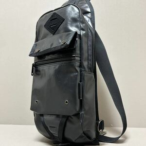 【美品】ポーター Porter 吉田カバン ジャム ボディバッグ ショルダーバッグ ビジネス メンズ レザー 本革 黒 斜め掛け ブラック 597-08001