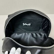 【極美品】Schott ショット RIDERS BOSTON BAG ライダース ボストンバッグ トート メンズ ビジネス A4可 肩掛け レザー 牛革 本革 ブラック_画像8