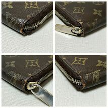 LOUIS VUITTON ルイヴィトン モノグラム 長財布 ジッピーウォレット M42616 ラウンドファスナー ブラウン メンズ レディース レザー 茶_画像6