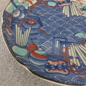 皿 染錦宝珠紋 龍峰窯 飾り皿 オブジェ 13.5センチの画像6