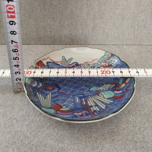 皿 染錦宝珠紋 龍峰窯 飾り皿 オブジェ 13.5センチの画像8