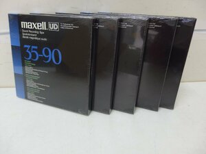 8■/Zク4059　maxell UD 35-90 5本 / オープンリールテープ /未開封品 　