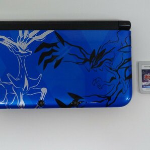 ユ■/Zこ7788 NINTENDO 3DSLL ニンテンドー 3DS LL 本体 訳あり//初期化済//ゼルネアス・イベルタル ブルー//ソフト付//保証無の画像1