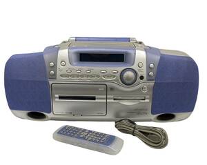 〈オーディオ〉KENWOOD ケンウッド　MD CD テープ　ラジカセ パーソナル ステレオ システム MDX-F3【中古/現状品/ジャンク品】004883-① 