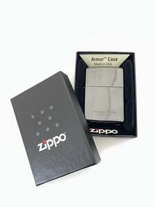 〈ライター〉ZIPPO ジッポー TITANIUM BLACK ブラック系　箱付き　喫煙具　コレクション 【中古／現状品】003998-②