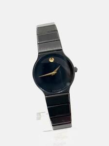 〈時計〉MOVADO モバード 84-40-881 A 黒文字盤 2針　レディース　クオーツ　腕時計【中古/現状品】003987-⑧