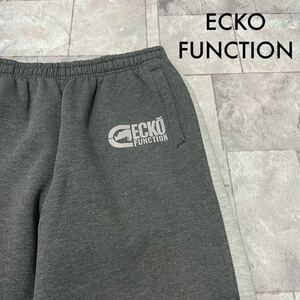 ECKO FUNCTION エコー sweat pants スウェットパンツ プリントロゴ HipHop ストリート 裾ドローコード グレー サイズM 玉SS1625