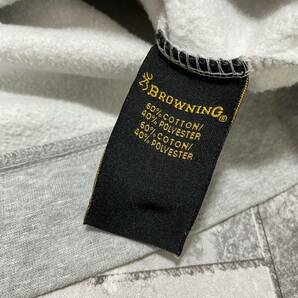 Browning ブロウニング sweat hoodie スウェットパーカー プルオーバー プリントロゴ USA企画 アウトドア グレー サイズL 玉FL3561の画像7