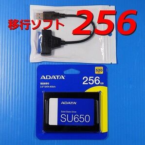 【SSD 256GB】ADATA Ultimate SU650 ASU650SS-256GT-R w/USBケーブル