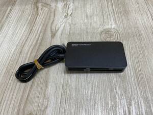 #7822-1004 ☆通電保証/在庫＠38☆ エレコム カードリーダー USB3.0 ケーブル一体タイプ ブラック MR3-A006BK　発送サイズ:60予定