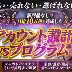 【占い経験0でも初日マネタイズ新商品なしで日給10万超え達成】占いアカウント設計3daysプログラム / 39980円で発売中の画像1