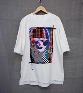 ScoLar：スカラー　フェイスアップリケ7分Tシャツ