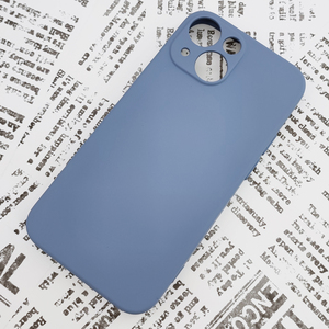 iPhone 13mini силиконовый чехол [03] пепельно-голубой (5)