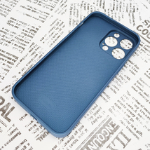 iPhone 14ProMax ガラス背面シリコンケース [27]ブルー (5)_画像4