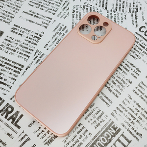 iPhone 14ProMax ガラス背面シリコンケース [29]ピンク (5)