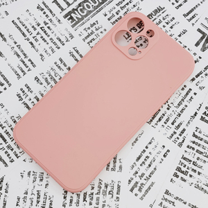 iPhone 12Pro シリコンケース [09] ピンク (1)