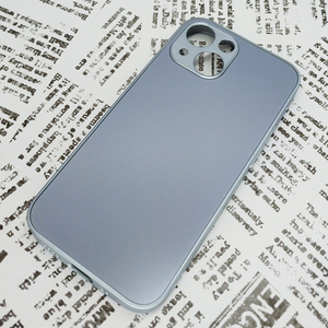 iPhone 13mini ガラス背面シリコンケース [25]スカイブルー (1)