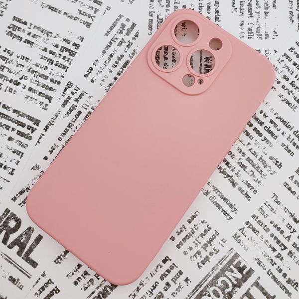 iPhone 14Pro シリコンケース [09] ピンク (1)