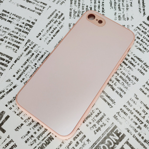 iPhone 7/8/SE ガラス背面シリコンケース [29]ピンク (1)