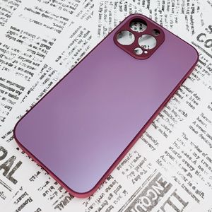iPhone 14ProMax glass the back side silicon case [21] purple (2)