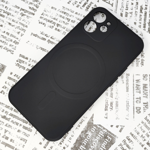 iPhone 12mini MagSafeシリコンケース [15] ブラック (3)