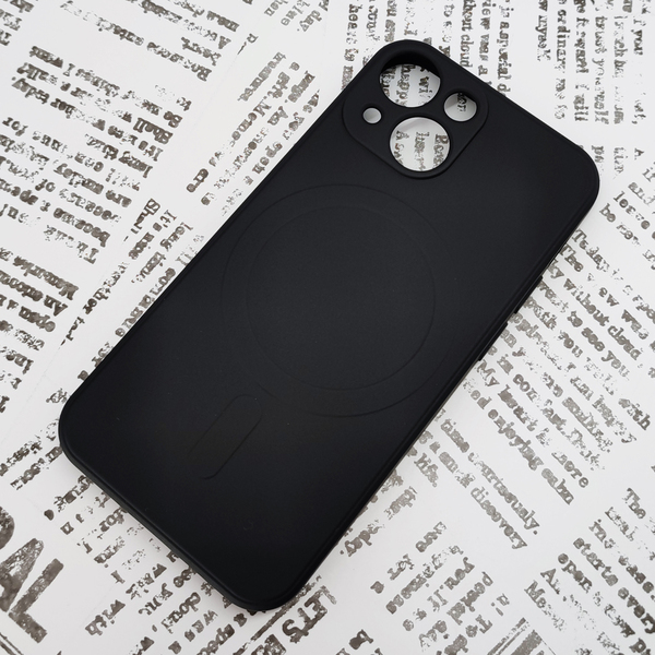 iPhone 13mini MagSafeシリコンケース [15] ブラック (3)