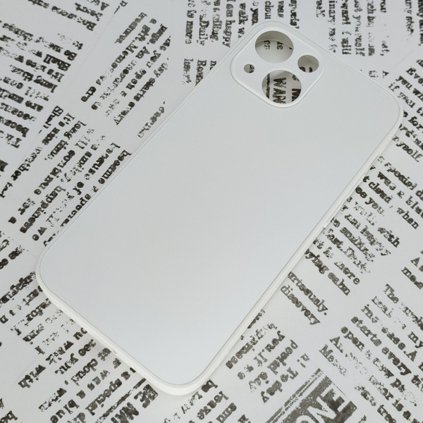 iPhone 13mini ガラス背面シリコンケース [24]ホワイト (3)
