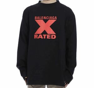 【BALENCIAGA】20SS X-RATED オーバーサイズ ロンT バレンシアガ XS ロングスリーブ 