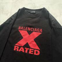 【BALENCIAGA】20SS X-RATED オーバーサイズ ロンT バレンシアガ XS ロングスリーブ_画像4