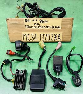 FTR223 MC34 CDIイグナイターレギュレーターコイルリレー他電装品ハーネスセット