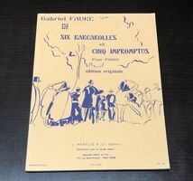 送料込! Gabriel FAURE SIX BARCAROLLES et CINQ IMPROMPTU POUR PIANO J HAMELLE CIE EDITEURS ピアノ楽譜 定価6000円 希少(Y18)_画像1