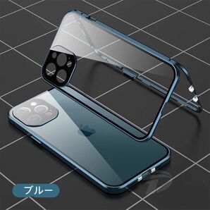 ダブルロック付き 前後強化ガラス レンズカバー一体型 iPhone11 12 13 14 15 Pro max mini Plus ケース アルミ合金 耐衝撃 バンパーケースの画像4