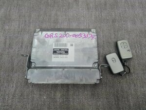 ■クラウン アスリート●エンジンコンピューター CPU ECU / 4GRFSE 鍵 キー付 89661-30S60□DBA-GRS200(26665/ク93)