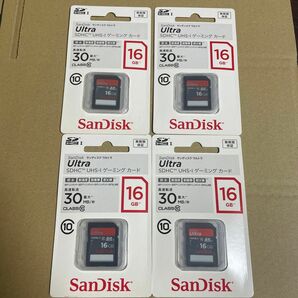 SANDISK ウルトラ SDHC UHS-I CLASS10 16GB 〔SDSDUG-016G-J35〕4枚セット