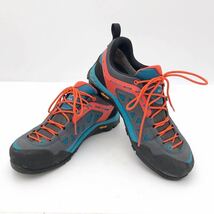 SALEWA サレワ ゴアテック トレッキングシューズ シューズ スニーカー 靴 ブーツ ハイキング オレンジ ブルー ブラック 24cm【NK5896】_画像1